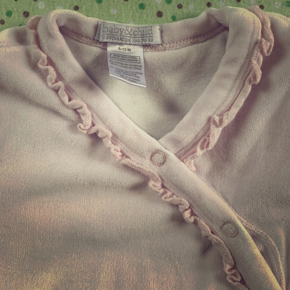 Girls footie pajama Restoration Hardware 6-12 mnth